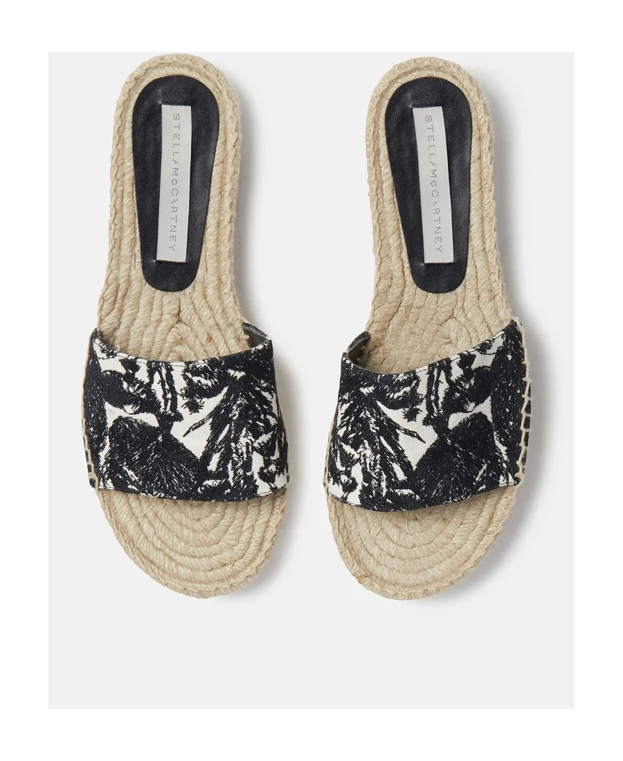 Stella Mccartney Gaia Moth Slip-On Espadrille Slides