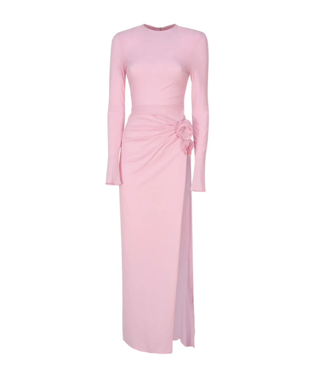 Magda Butrym Gathered Long Sleeve Maxi Dress