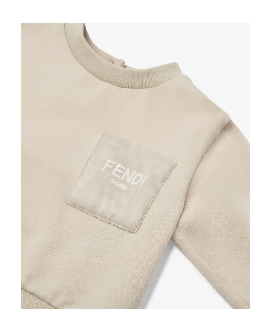 Fendi Kids Logo Embroidered Crewneck Sweatshirt