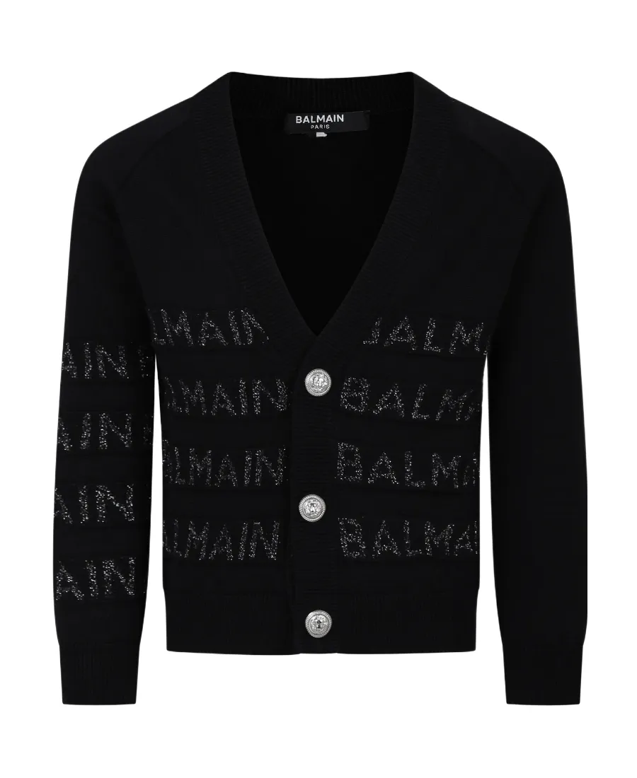 Logo-Embroidered Cardigan