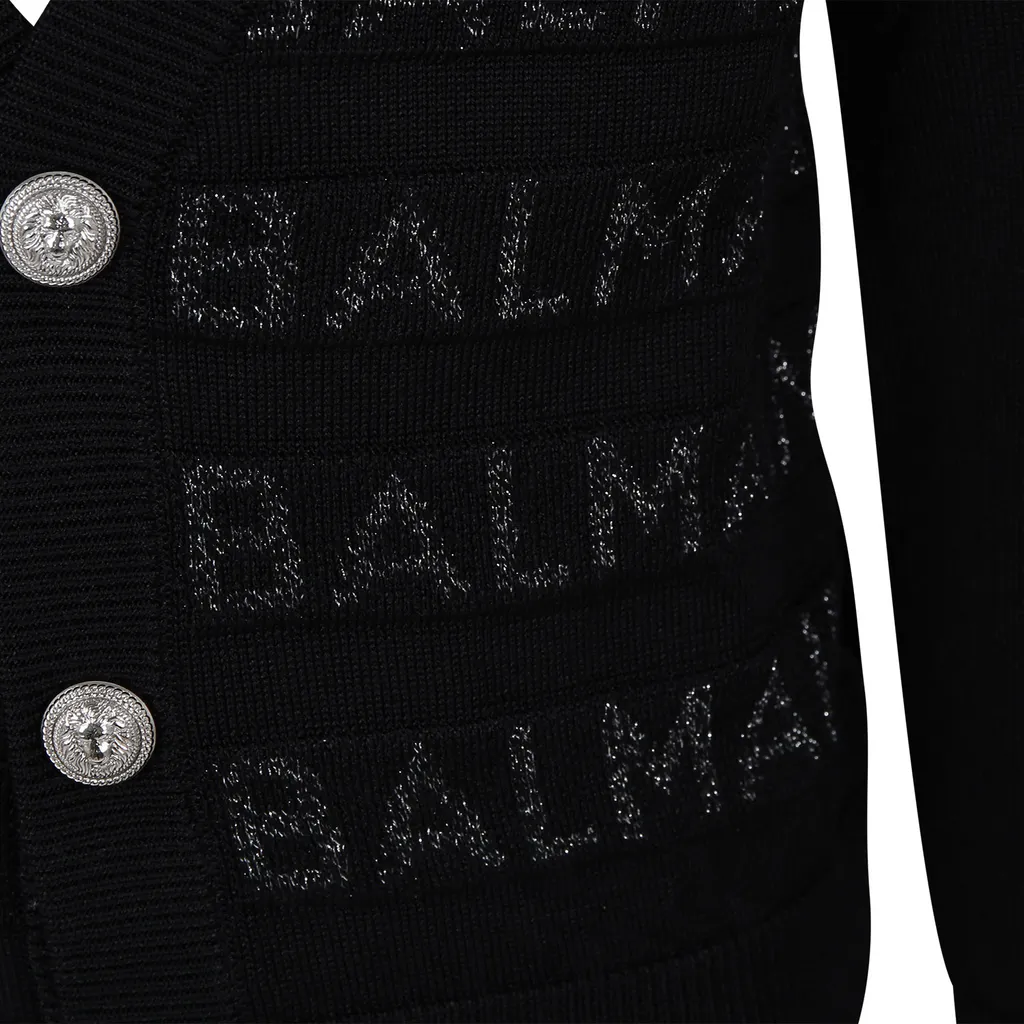 Logo-Embroidered Cardigan