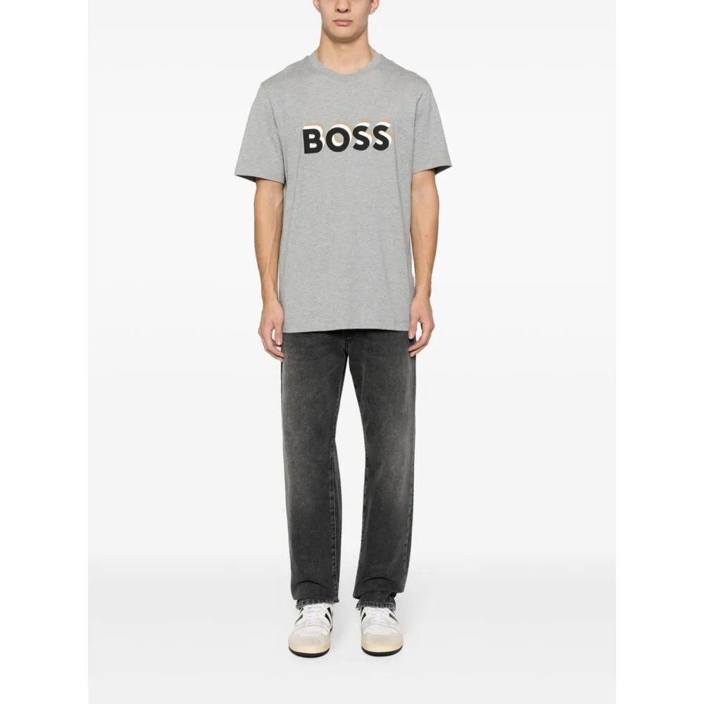 Logo-Stamp Cotton T-Shirt