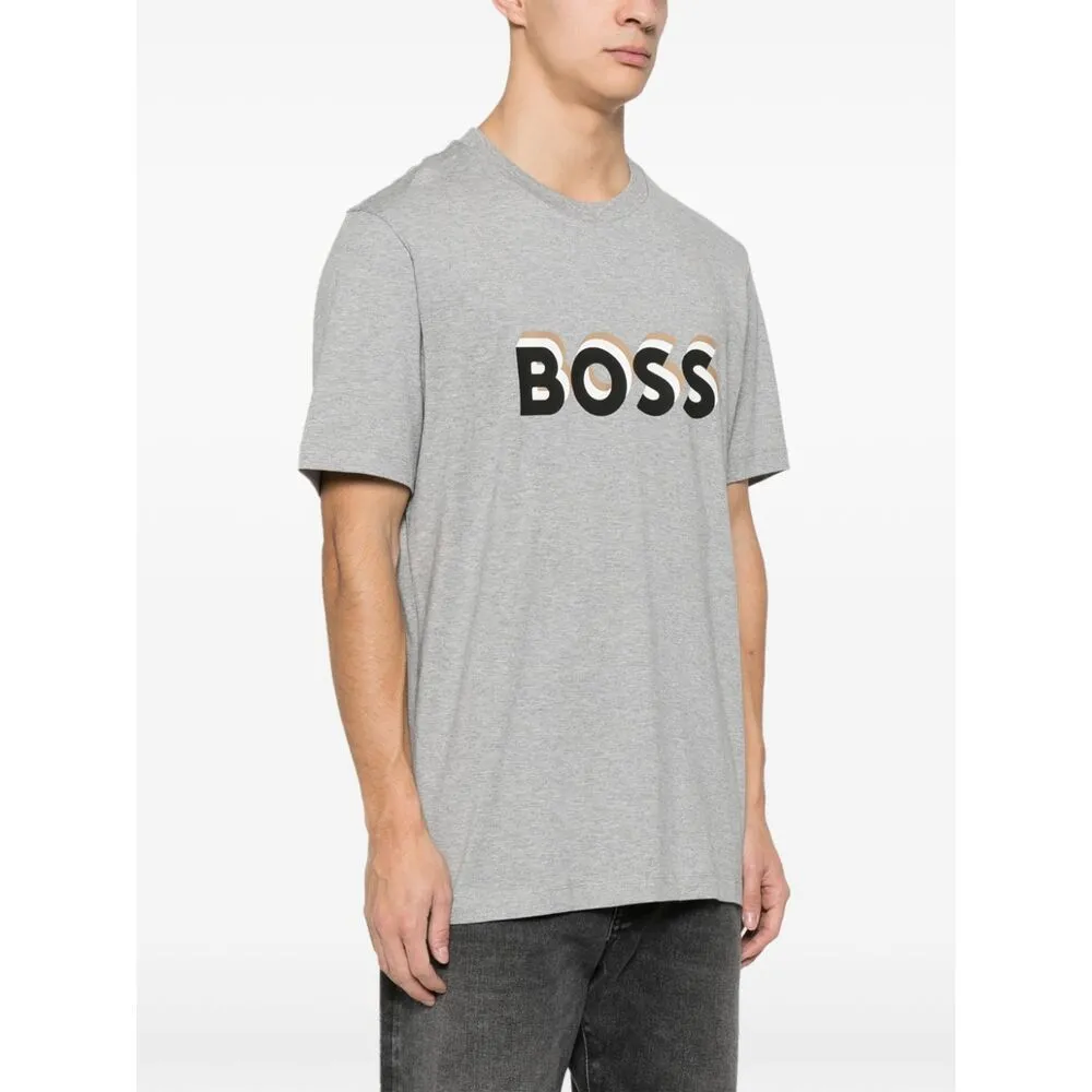 Logo-Stamp Cotton T-Shirt