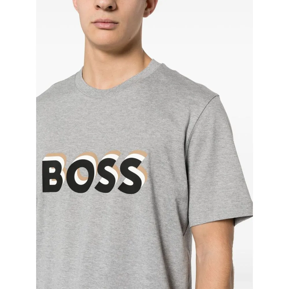 Logo-Stamp Cotton T-Shirt