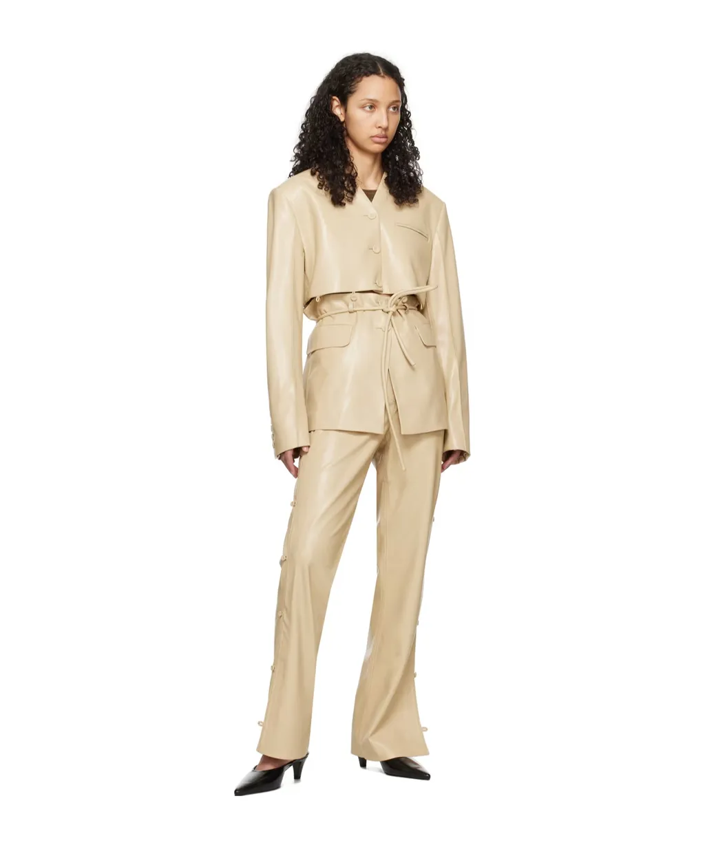 High-Waist Straight Trousers