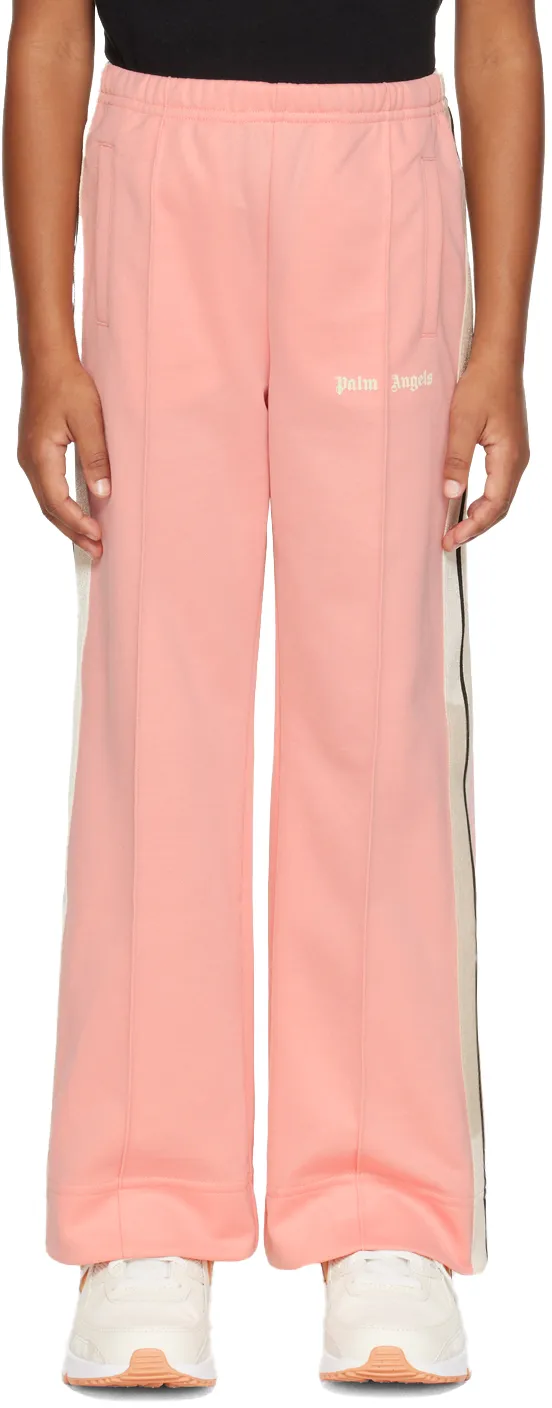 Palm Angels Kids Logo-Printed Wide-Leg Track Pants