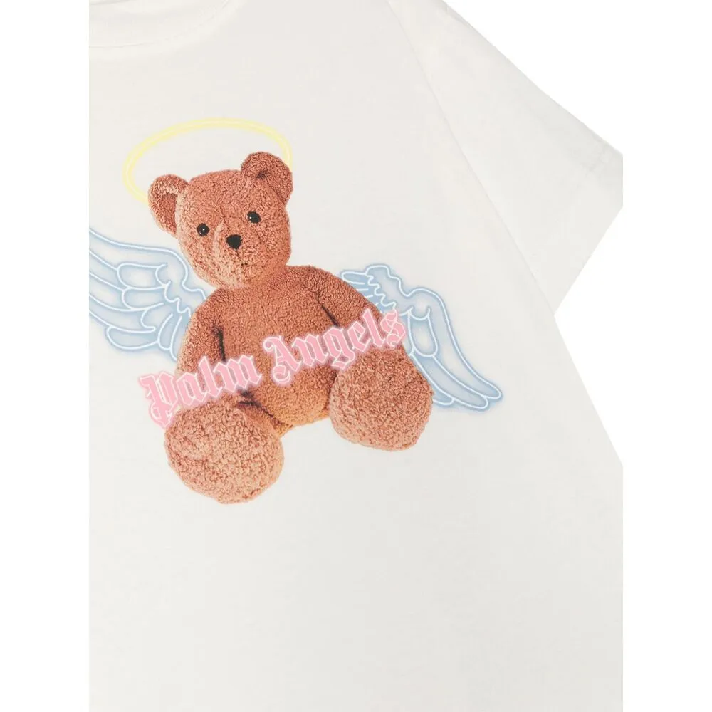 Palm Angels Kids Angel Bear Printed Crewneck T-Shirt