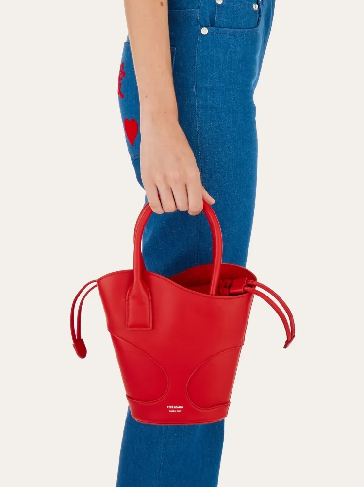 Salvatore Ferragamo Cut Out Detailed Bucket Bag