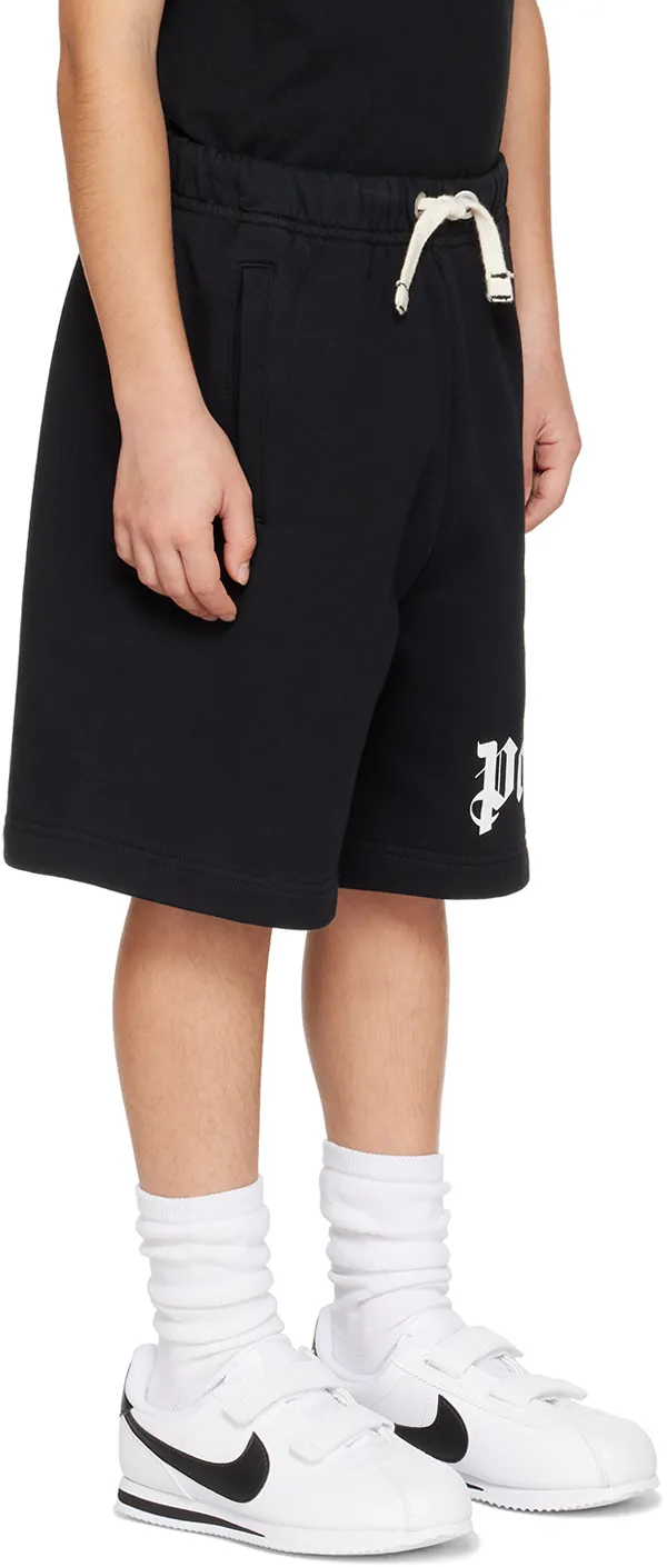 Palm Angels Kids Logo-Printed Drawstring Bermuda Shorts