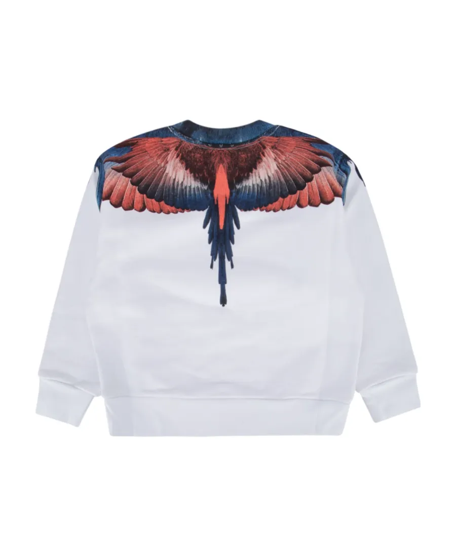 Marcelo Burlon County Of Milan Kids Wings Printed Crewneck Sweatshirt