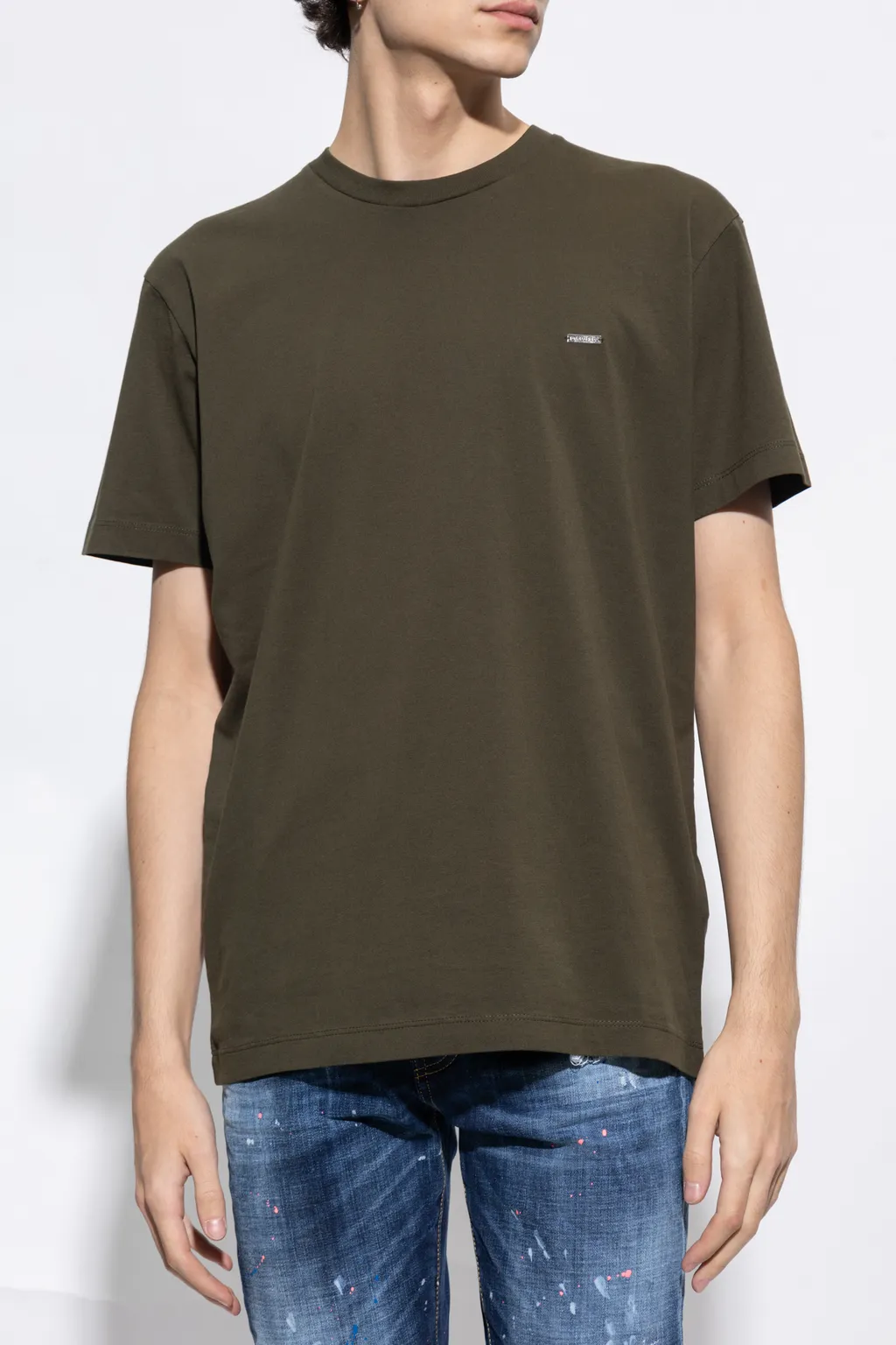 Dsquared2 Logo Plaque Crewneck T-Shirt
