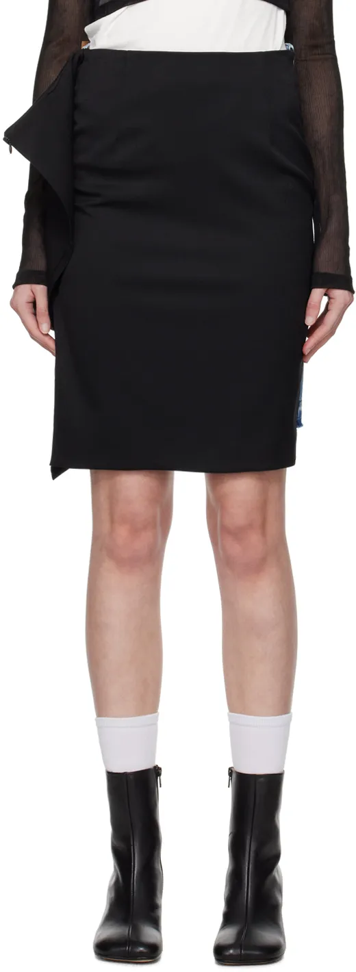 Mm6 Maison Margiela Panelled Denim Miniskirt