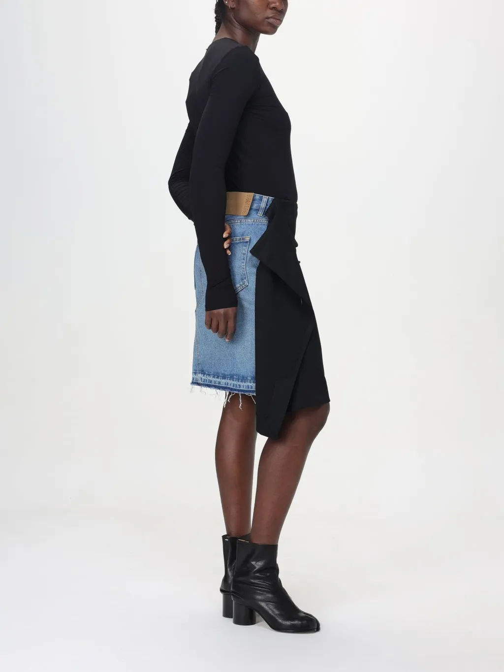 Mm6 Maison Margiela Panelled Denim Miniskirt