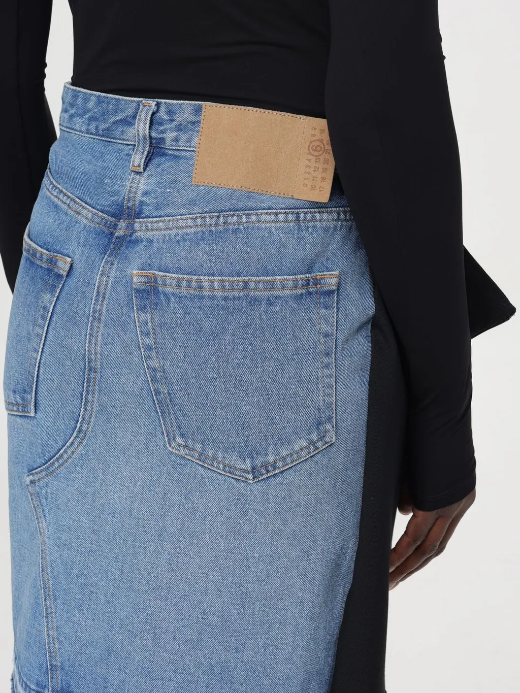 Mm6 Maison Margiela Panelled Denim Miniskirt