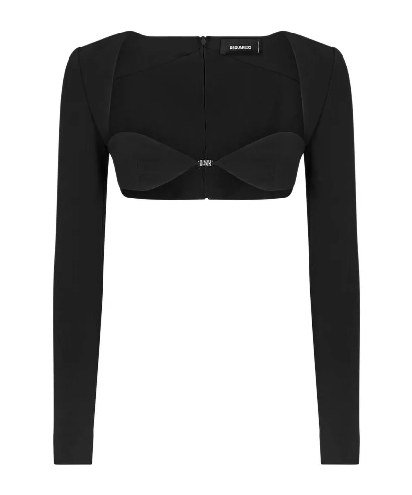 Dsquared2 Logo Plaque Cropped Top