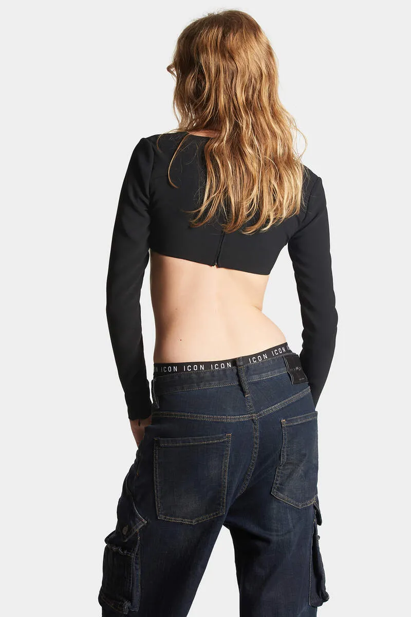 Dsquared2 Logo Plaque Cropped Top