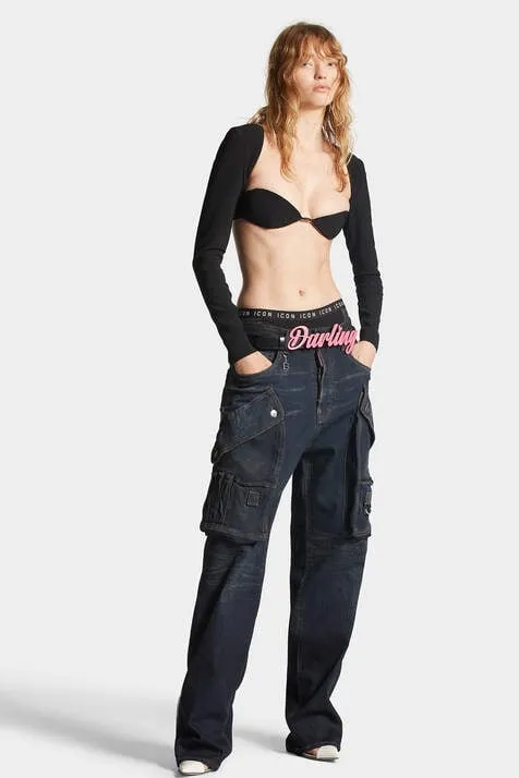 Dsquared2 Logo Plaque Cropped Top