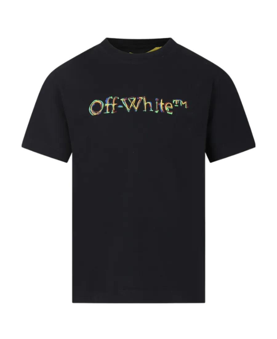 Off-White Kids Logo Sketch Crewneck T-Shirt