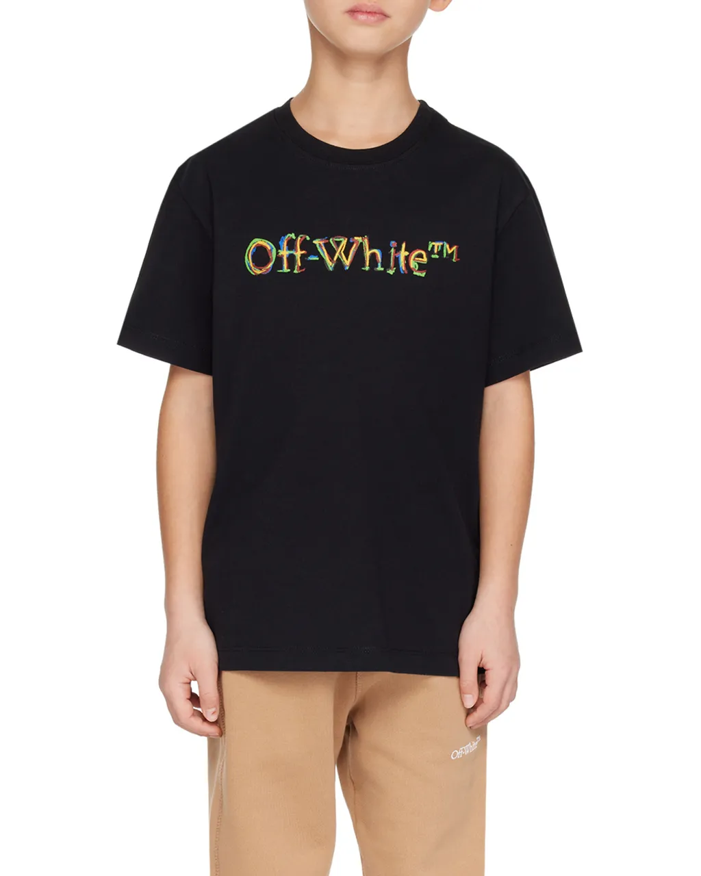 Off-White Kids Logo Sketch Crewneck T-Shirt