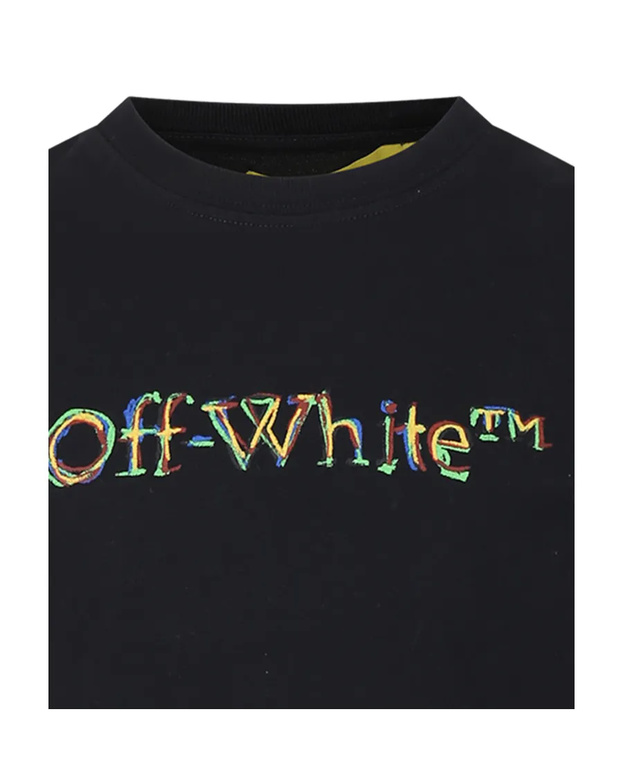 Off-White Kids Logo Sketch Crewneck T-Shirt