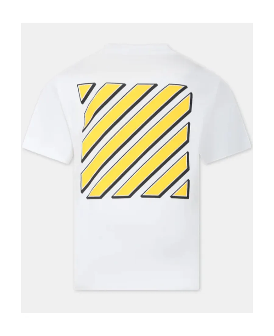 Diag-Stripe Cotton T-Shirt