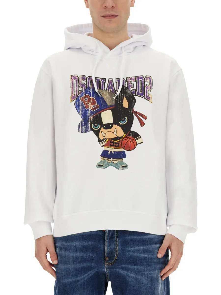 Dsquared2 Graphic-Printed Drawstring Hoodie