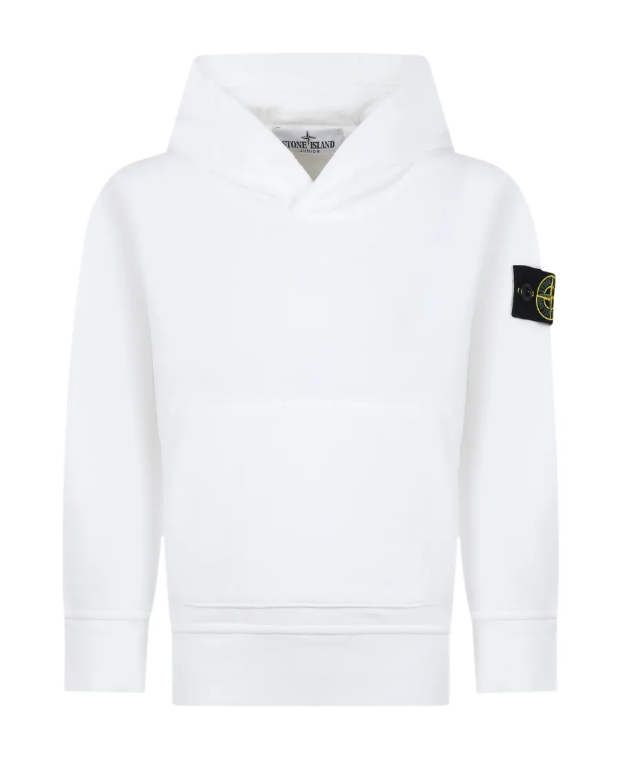Stone Island Junior Compass-Patch Long-Sleeved Hoodie