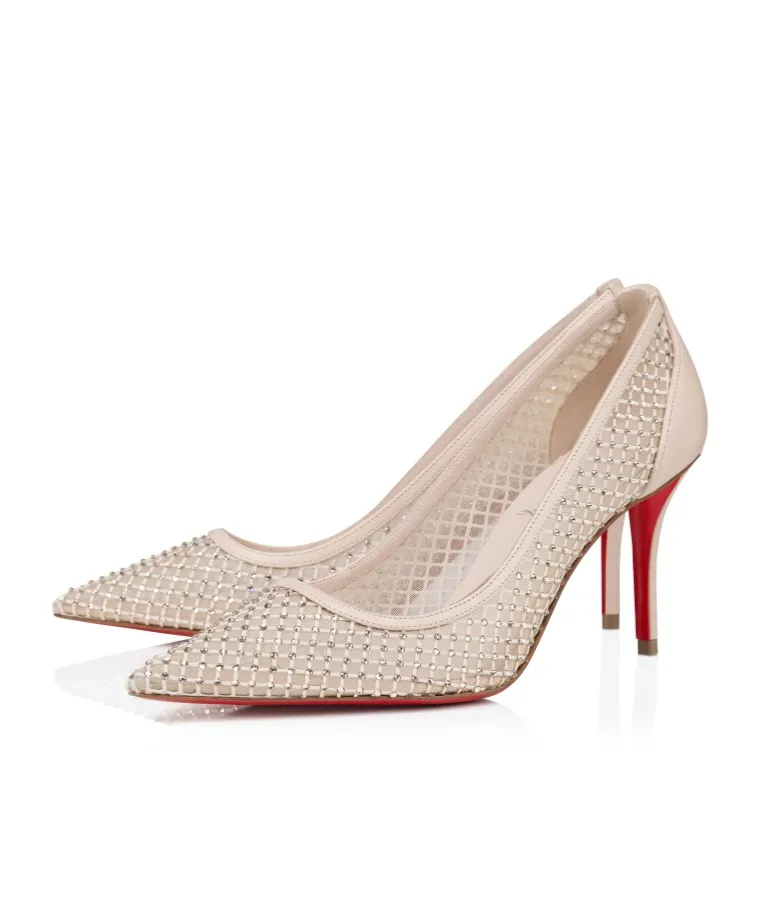 Christian Louboutin Apostropha Mesh Pointed Toe Pumps
