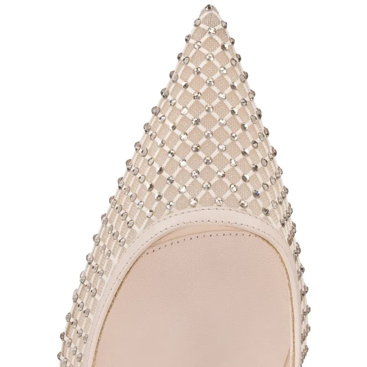 Christian Louboutin Apostropha Mesh Pointed Toe Pumps