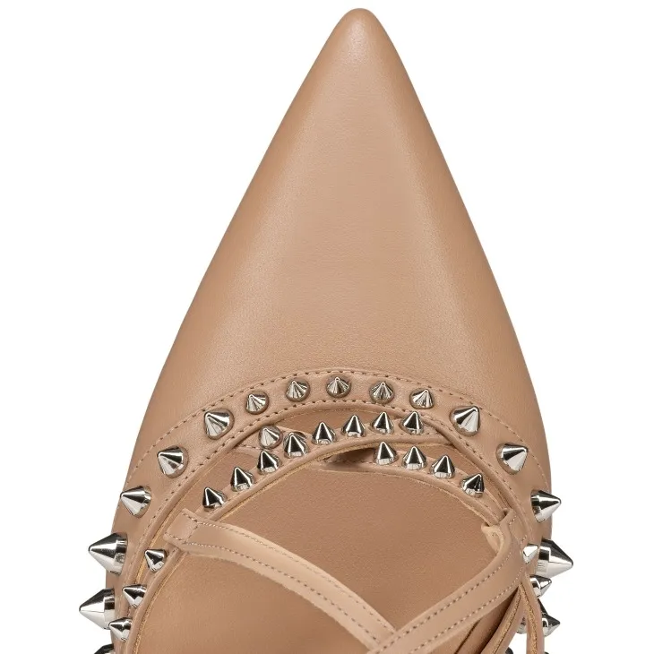 Pointed Rivet High Heels