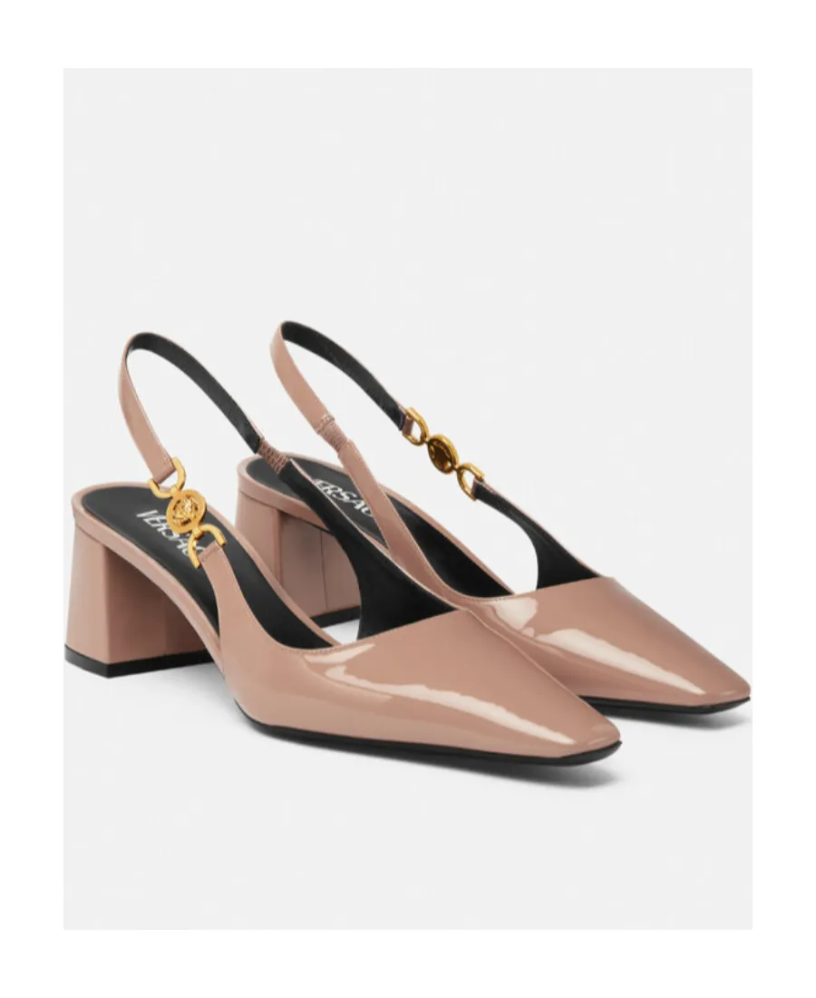 Versace Medusa '95 Square Toe Slingback Pumps