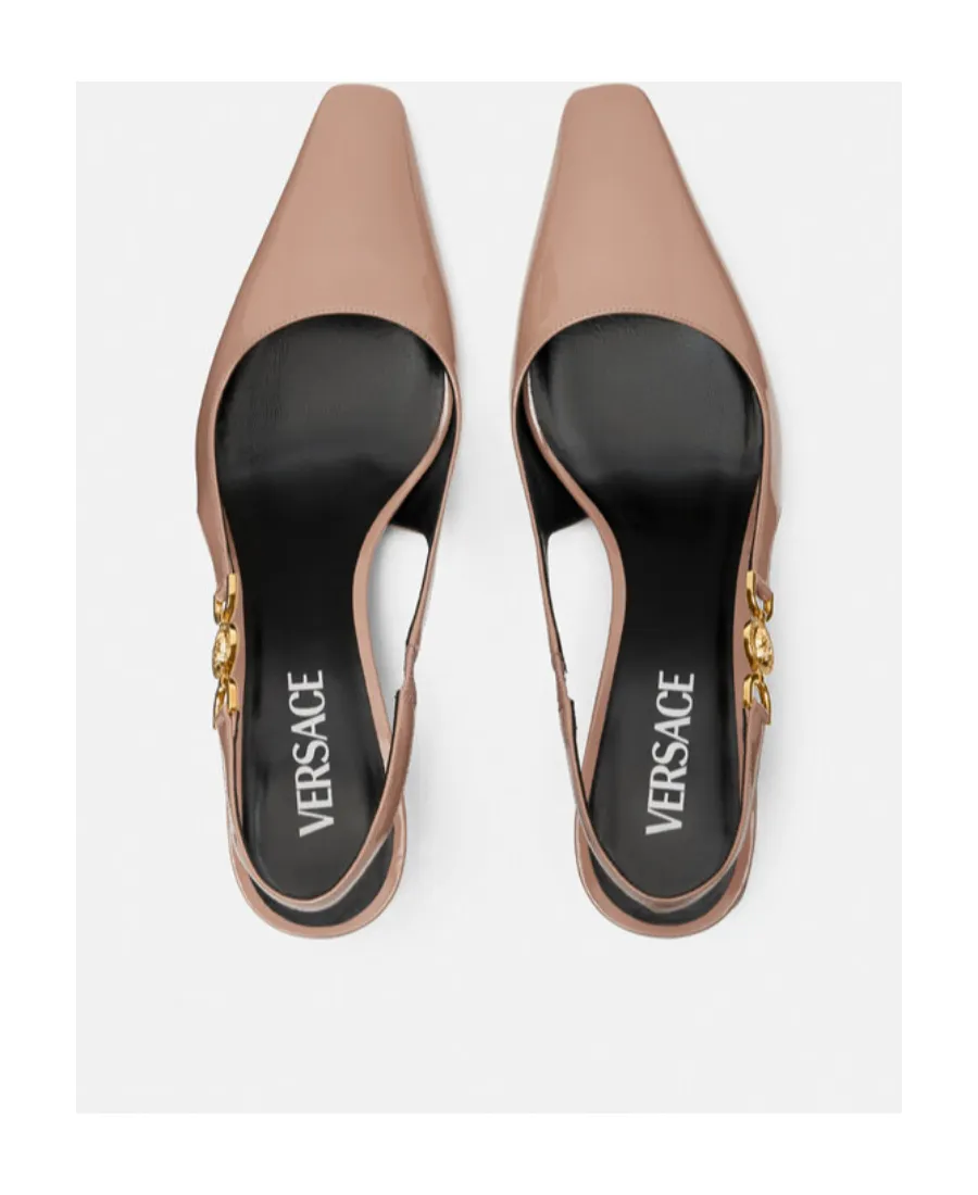 Versace Medusa '95 Square Toe Slingback Pumps