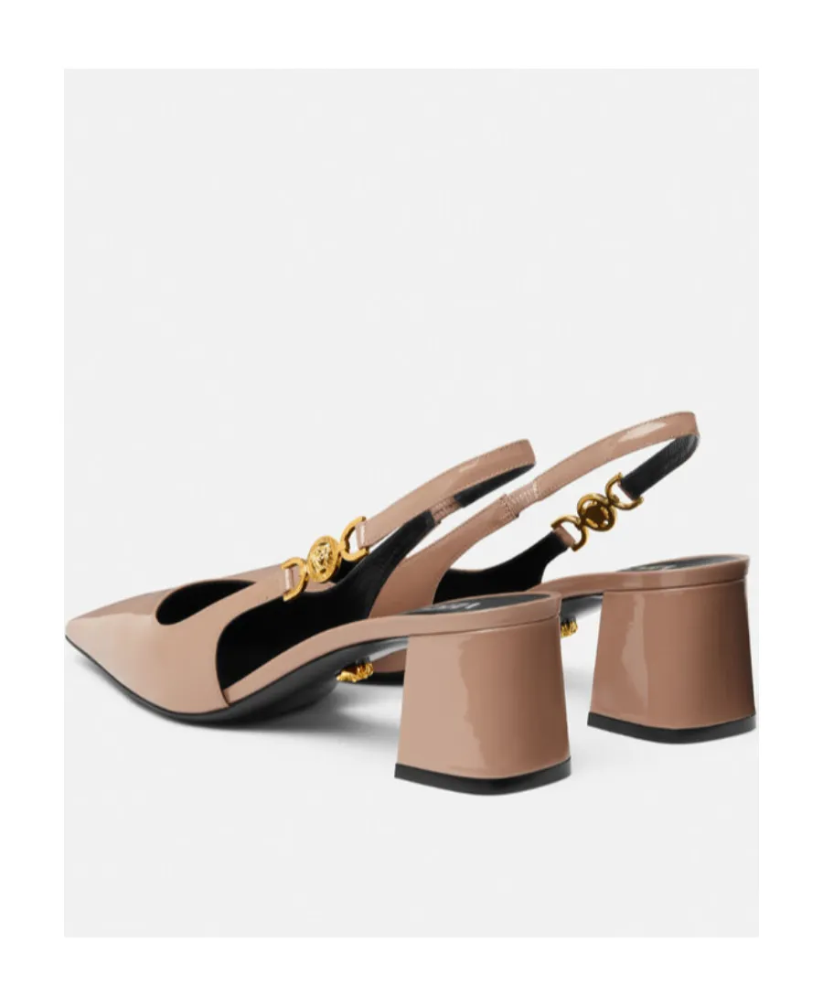 Versace Medusa '95 Square Toe Slingback Pumps