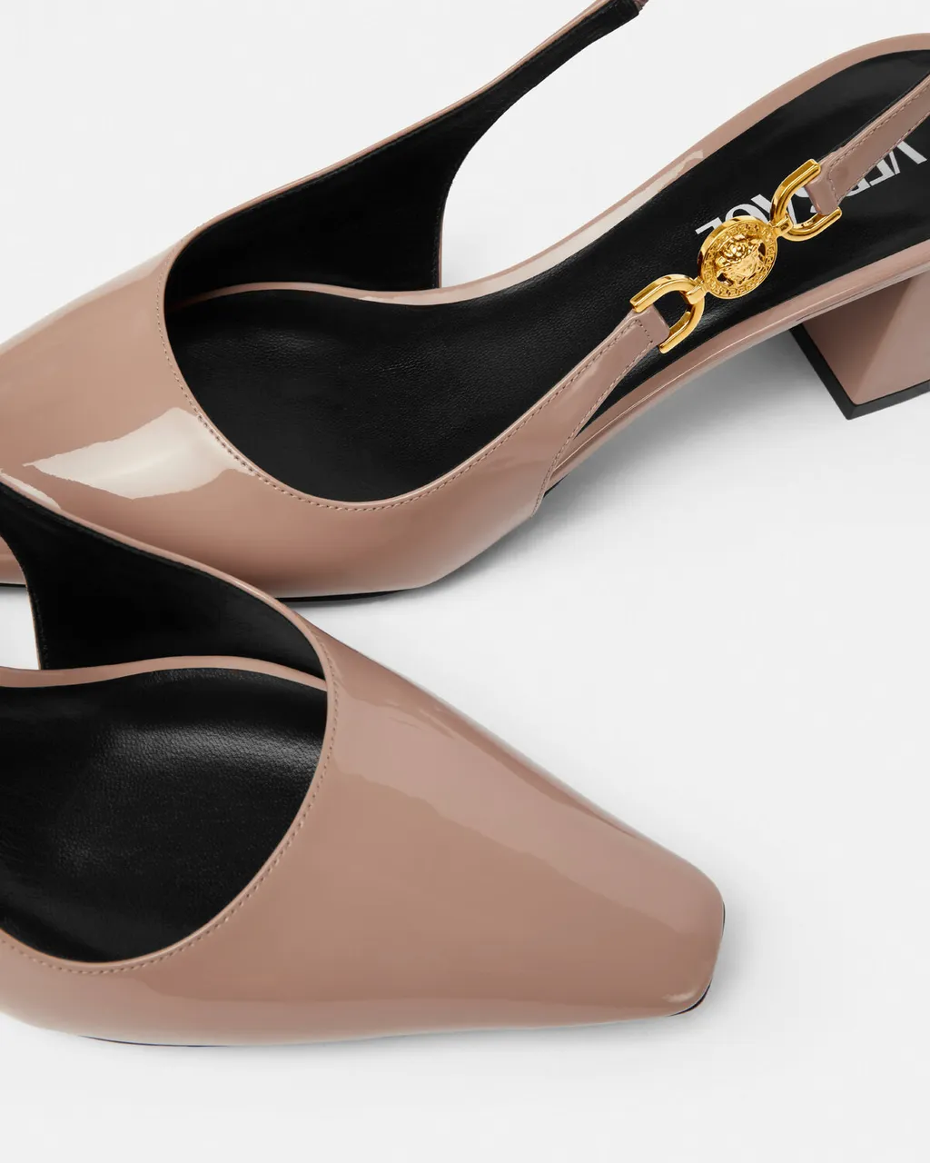 Versace Medusa '95 Square Toe Slingback Pumps