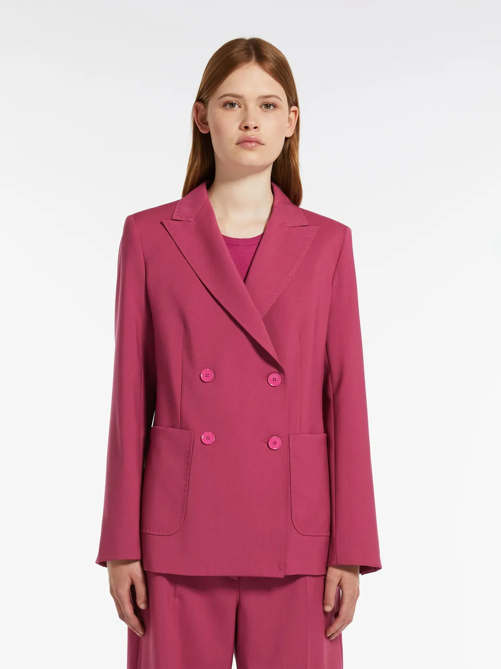 Weekend Max Mara Double-Breasted Long-Sleeved Blazer