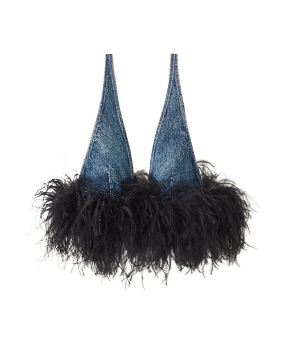 Miu Miu Denim Cropped Top