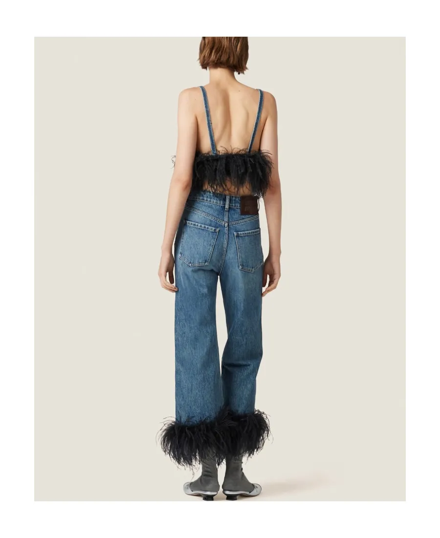 Miu Miu Denim Cropped Top