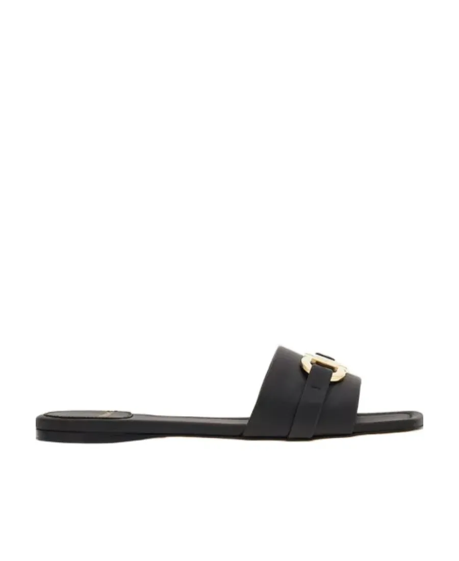 Salvatore Ferragamo Logo Plaque Flat Sandals