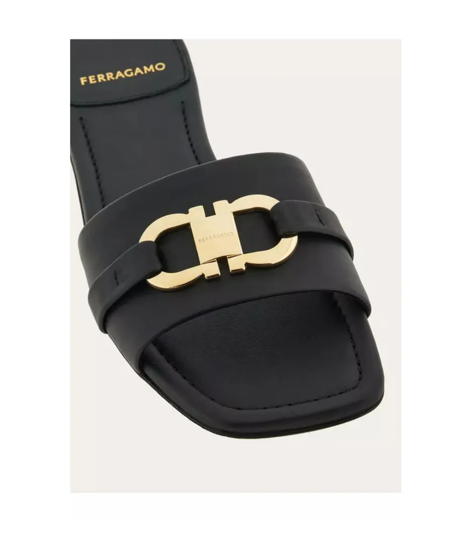 Salvatore Ferragamo Logo Plaque Flat Sandals