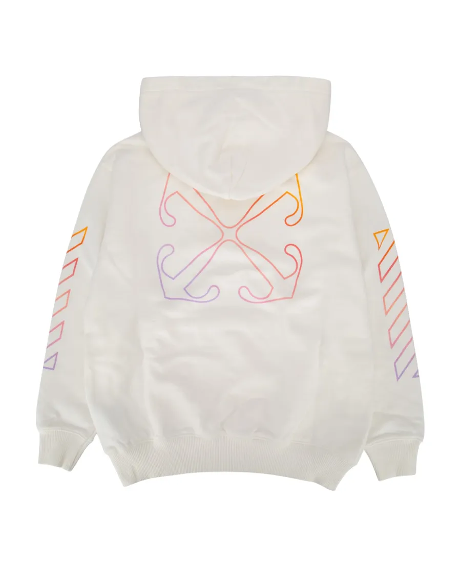 Off-White Kids Diag Stripe-Printed Long-Sleeved Hoodie