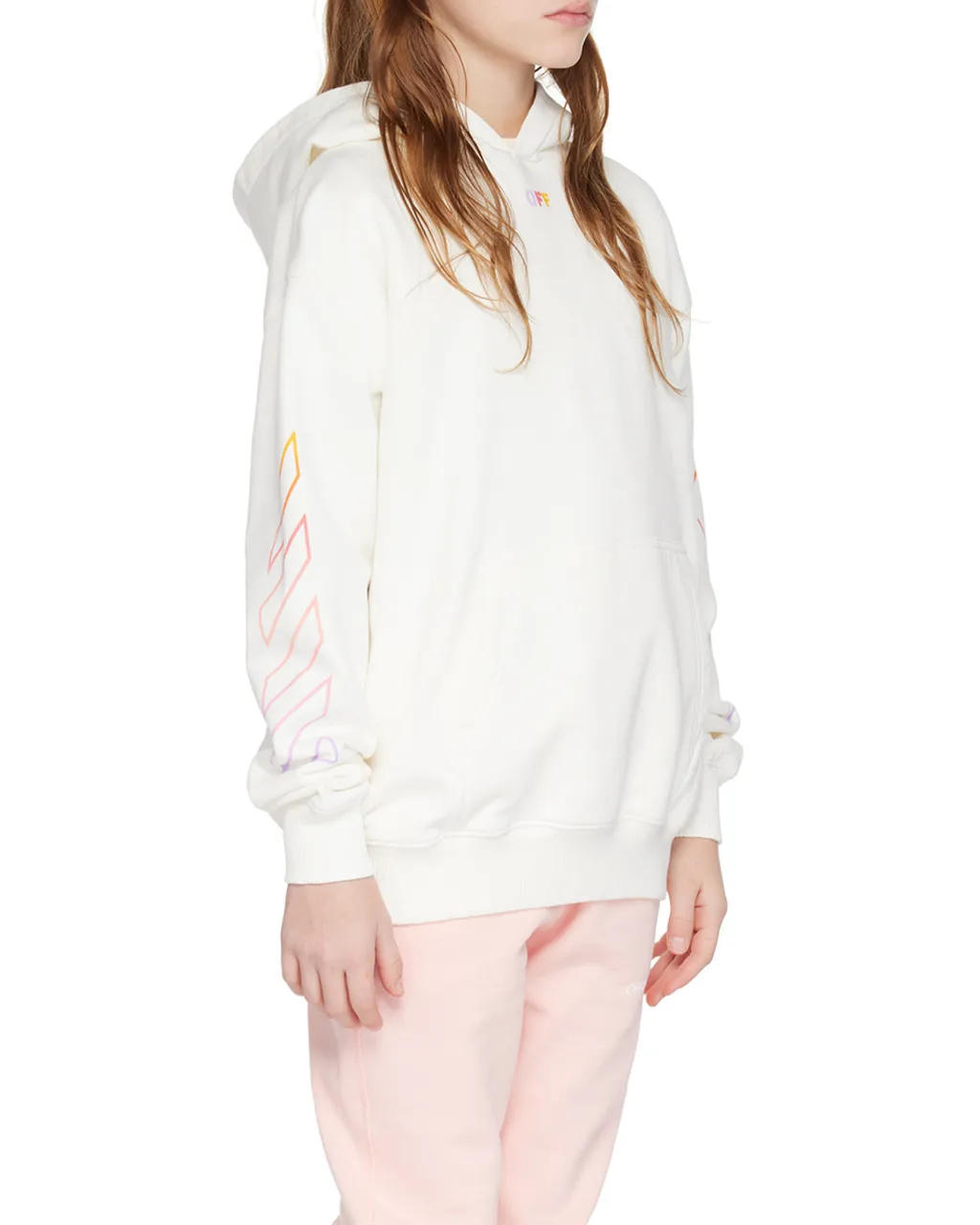 Off-White Kids Diag Stripe-Printed Long-Sleeved Hoodie
