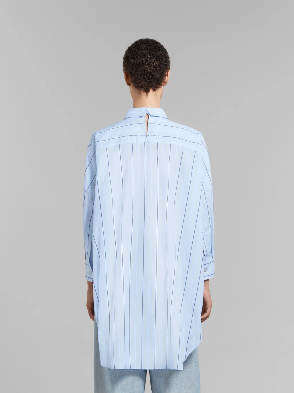 Marni Logo Embroidered Striped Shirt