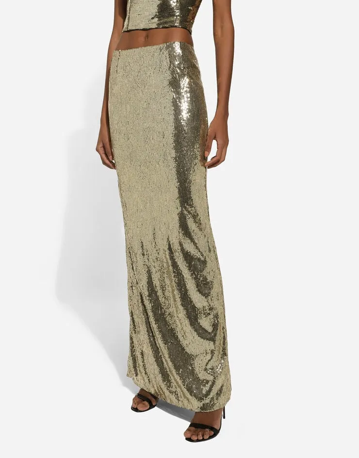 Sequinned Mermaid Maxi Skirt