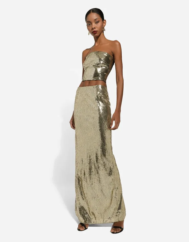 Sequinned Mermaid Maxi Skirt