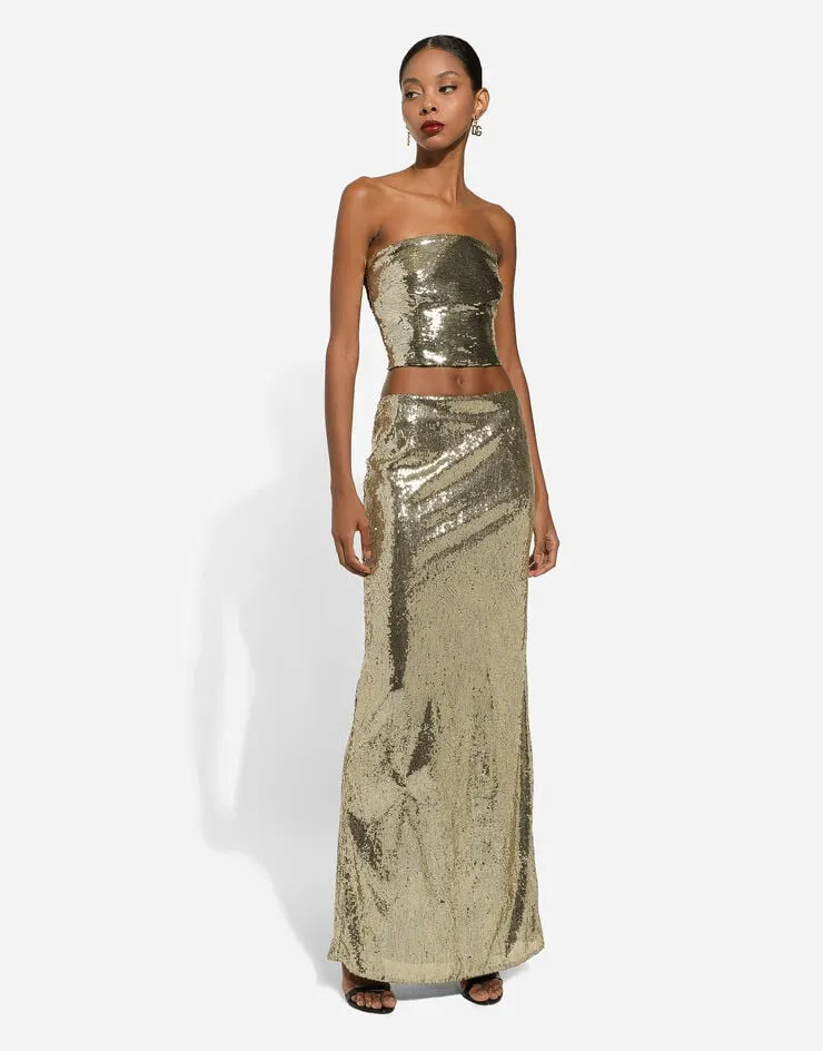 Sequinned Mermaid Maxi Skirt