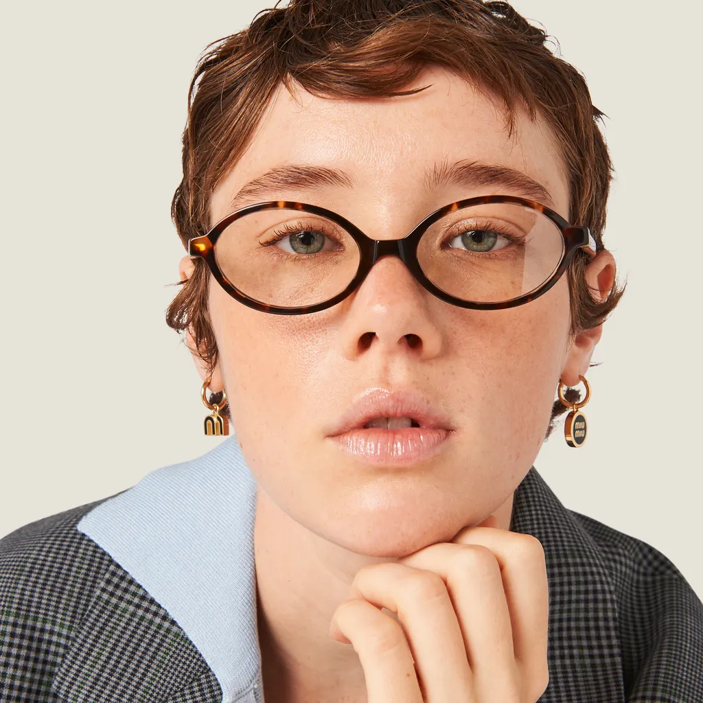 Miu Miu Set Of Three Clasp Fastened Hoop Earrings