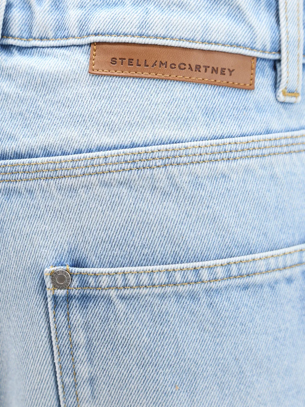 Stella Mccartney Logo Patch Straight-Leg Jeans