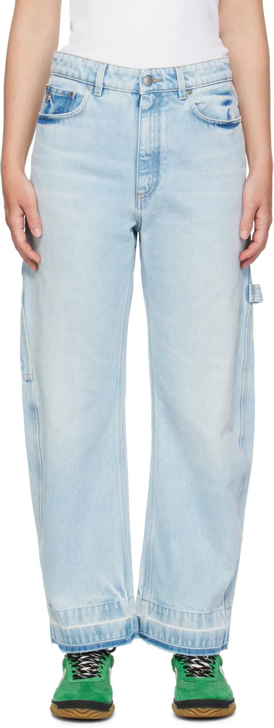 Stella Mccartney Logo Patch Straight-Leg Jeans