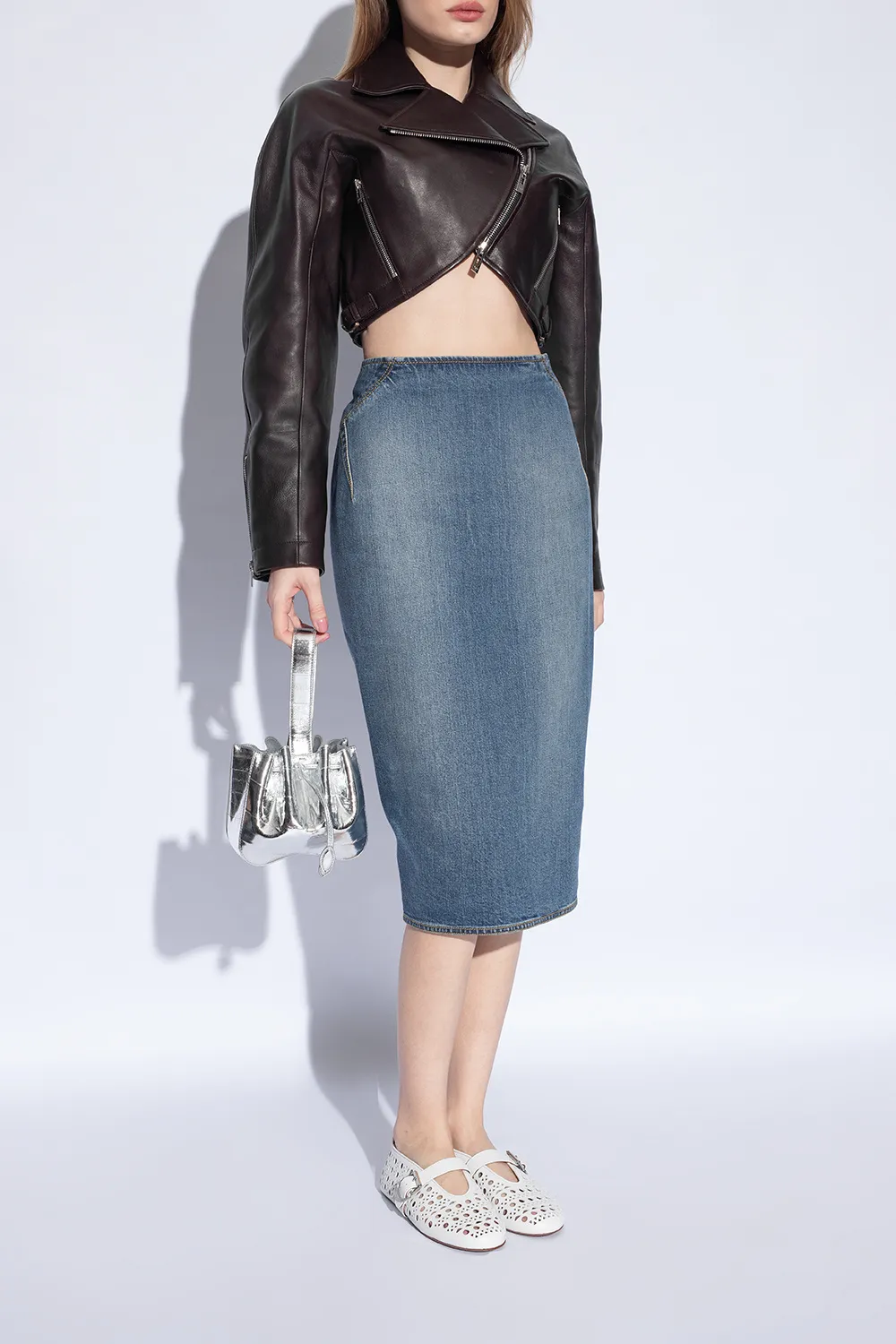 AlaÏA Cut-Out Buckle Detailed Ballet Flats