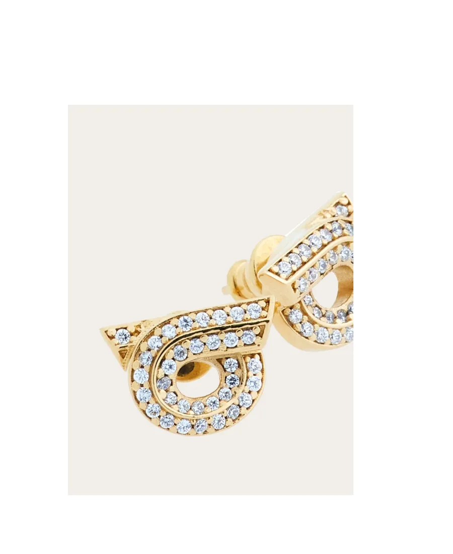Salvatore Ferragamo Gancini Embellished Earrings